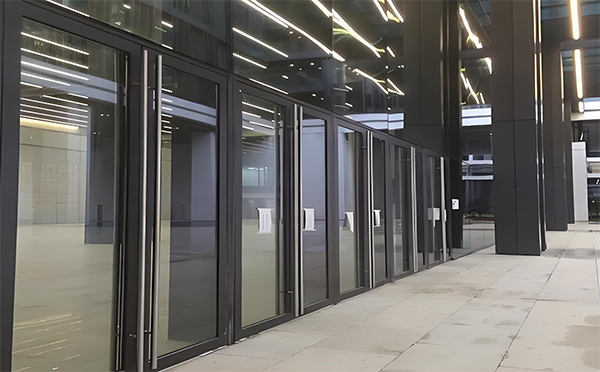 博湖玻璃地弹门